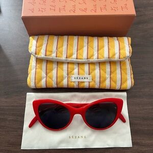 Sézane Red Bianca Sunglasses